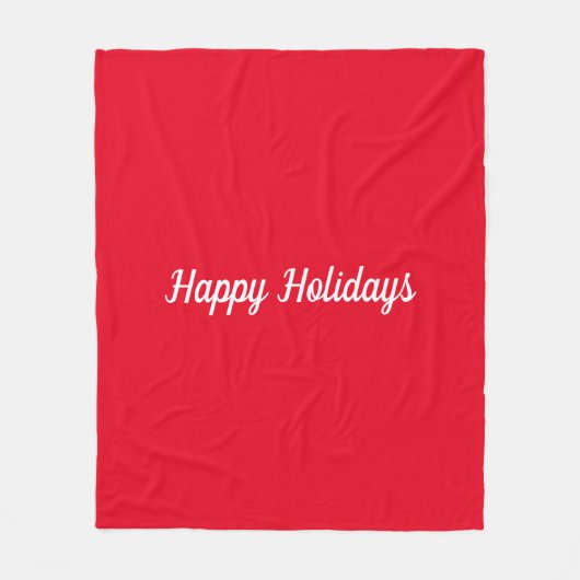 Couverture Polaire Red Happy Holidays (Devant)