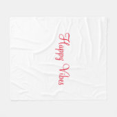 Couverture Polaire Red happy vibes vacances simple minimum calligraph (Devant (Horizontal))