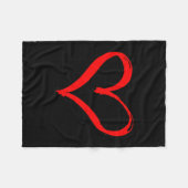 Couverture Polaire Red Heart Funny Cute Design For Men Women Husband  (Devant (Horizontal))