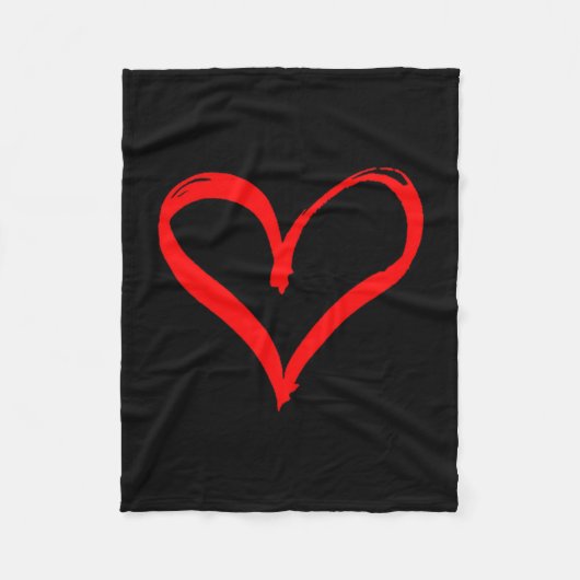 Couverture Polaire Red Heart Funny Cute Design For Men Women Husband  (Devant)