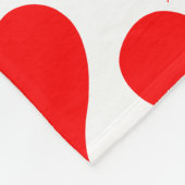 Couverture Polaire Red Hearts Motif noir (Coin)
