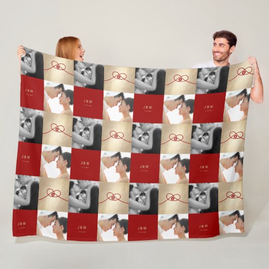 Couverture Polaire Red Knot Union Double Bonheur Mariage chinois (En situation)