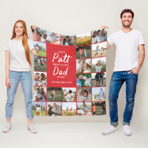 Couverture Polaire Red multi photo moderne minima golf papa