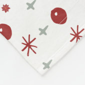 Couverture Polaire Red Ornaments & Stars Christmas Fleece Blanket (Coin)