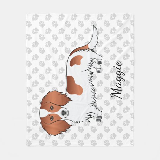 Couverture Polaire Red Piebald Long Cheveux Dachshund Dessin Chien et (Devant)
