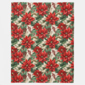 Couverture Polaire Red Poinsettia Blanket Classic Christmas Home Chic (Devant)