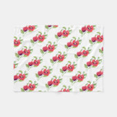 Couverture Polaire Red Poppies Floral Art (Devant (Horizontal))