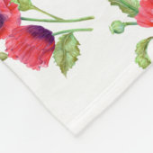 Couverture Polaire Red Poppies Floral Art (Coin)