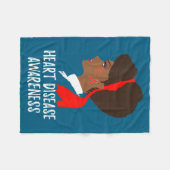 Couverture Polaire Red Ribbon Month _ National Heart Disease Awarenes (Devant (Horizontal))