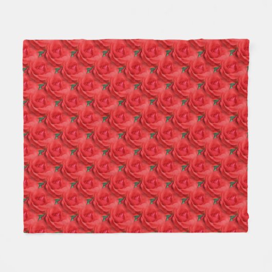 Couverture Polaire Red Rose Flower Nature (Devant (Horizontal))