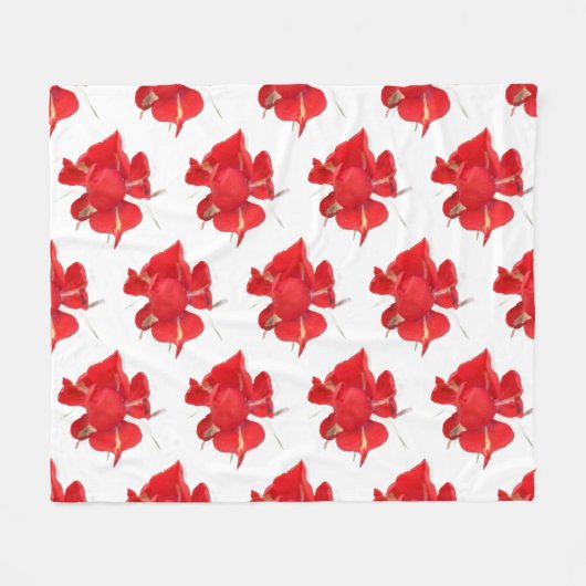 Couverture Polaire Red Roses, (Devant (Horizontal))