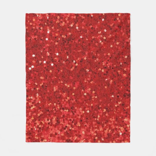 Couverture Polaire Red sparkling glitter pattern (Devant)