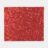 Couverture Polaire Red sparkling glitter pattern (Devant (Horizontal))