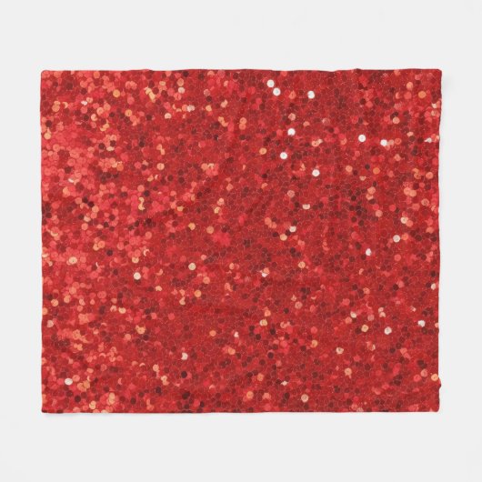Couverture Polaire Red sparkling glitter pattern (Devant (Horizontal))