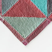 Couverture Polaire red, teal, purple, and gray quilt (Coin)