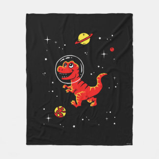 Couverture Polaire Red Tyrannosaurus Rex Dinos Dans L'Espace