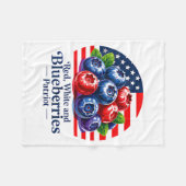 Couverture Polaire Red White And Blueberries Christian Patriotic (Devant (Horizontal))