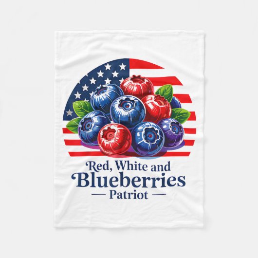 Couverture Polaire Red White And Blueberries Christian Patriotic (Devant)