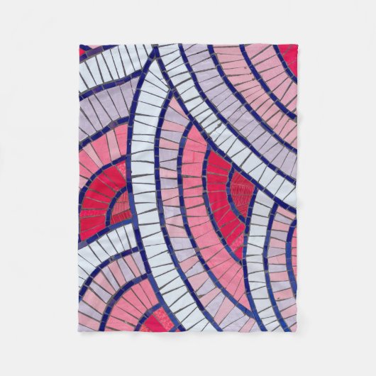 Couverture Polaire Red, white, black, and pink abstract artwork (Devant)