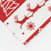 Couverture Polaire Red White Classical Holiday Multiples photos (Coin)