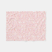 Couverture Polaire Red White Coeurs Motifs Saint Valentin (Devant (Horizontal))