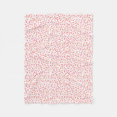 Couverture Polaire Red White Coeurs Motifs Saint Valentin (Devant)