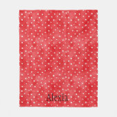 Couverture Polaire Red White Dots (Devant)