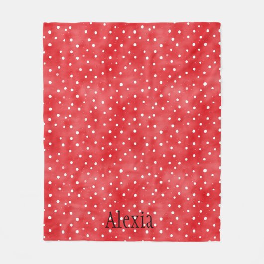 Couverture Polaire Red White Dots (Devant)