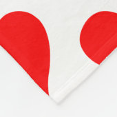 Couverture Polaire Red White Hearts Pattern (Coin)