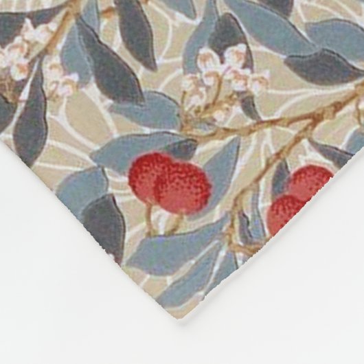 Couverture Polaire Redberry Tree, William Morris (Coin)
