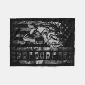 Couverture Polaire Reel Cool Papa Camouflage USA Drapeau basse pêche (Devant (Horizontal))