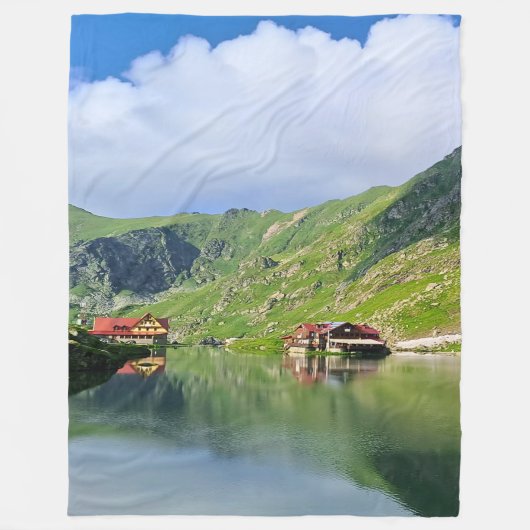 Couverture Polaire Reflet du lac Bâlea – Impression alpine des Carpat (Devant)