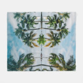 COUVERTURE POLAIRE RÉFLEXION DE L'EAU DES PALMIERS DE COCO (Devant (Horizontal))