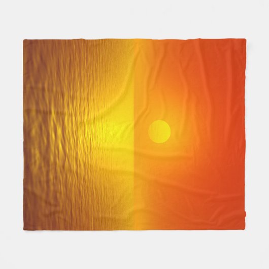 Couverture Polaire Réflexion du coucher de soleil (Devant (Horizontal))