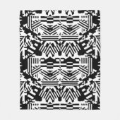 Couverture Polaire Réflexions Abstraites : lignes, cubes et monochrom (Devant)