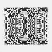 Couverture Polaire Réflexions Abstraites : lignes, cubes et monochrom (Devant (Horizontal))