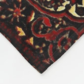 Couverture Polaire Regard de tapis de Perse dans rouge foncé et crème (Coin)