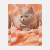 Couverture Polaire Regarde Chat mignon avec de beaux yeux Image perso (Devant)
