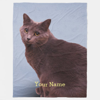 Couverture Polaire Regarder russe de chat bleu