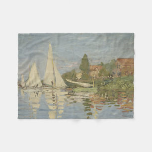 Couverture Polaire Régates à Argenteuil, peinture à l'huile, Claude M
