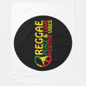 Couverture Polaire Reggae Musique avec citations positives (Devant)