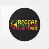 Couverture Polaire Reggae Musique avec citations positives (Devant (Horizontal))