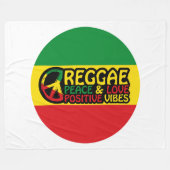 Couverture Polaire Reggae Musique avec citations positives (Devant (Horizontal))