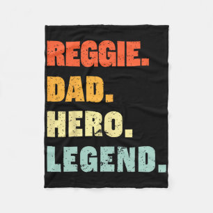 Couverture Polaire Reggie Papa Hero Legend Personnalisé Nom Fa