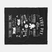 Couverture Polaire Règles de pompier Lettré à la main Noir et blanc (Devant (Horizontal))