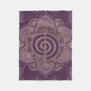 Couverture Polaire Reiki Cho Ku Rei - pastel et or