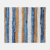 Couverture Polaire Rein patchwork : jean recyclé tapis. (Devant (Horizontal))
