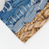 Couverture Polaire Rein patchwork : jean recyclé tapis. (Coin)