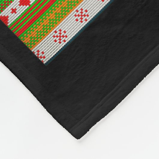 Couverture Polaire Reindeer And Christmas Tree Knit Pattern  (Coin)