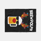 Couverture Polaire Reindeer Beer Rudolph Brewdolph Funny Christmas (Devant (Horizontal))